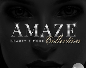 Beauty Logo, Canva Logo Template, Instant Download, Silver Logo, Salon Logo, Glitter Sparkle Gold Silver Logo Design, Editable Logo Template