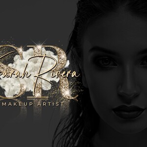 Gold Beauty Logo, Glitter Sparkle Logo, Smoke Logo, Luxury Logo, Makeup Artist Logo, Hair Stylist Logo, Nails Lash Brows Salon Logo