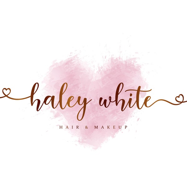 Beauty Logo Design, Makeup Artist Logo, Custom Logo Design, Logo Design, Boutique Logo Design, Hair Stylist Logo, Heart, Premade Logo