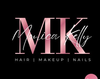 Pink Beauty Logo, Canva Logo Template, Custom Logo, Business Logo, Makeup Artist Logo, Hair Stylist Logo, Nails Lash Logo, Boutique Logo