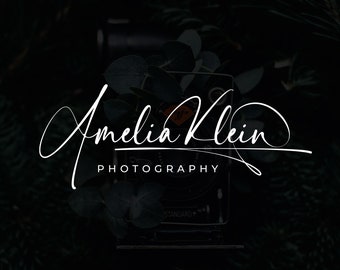 Handgeschriebenes Signature-Logo und Wasserzeichen, individuelles Fotografie-Logo