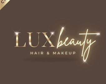 Logotipo dourado, Logotipo de beleza, Logotipo com glitter, Modelo de logotipo Canva, Logotipo de maquiagem, Logotipo brilhante, Logotipo de cabelo, Logotipo de unhas, Logotipo de cílios, Logotipo faça você mesmo, Logotipo de salão de beleza