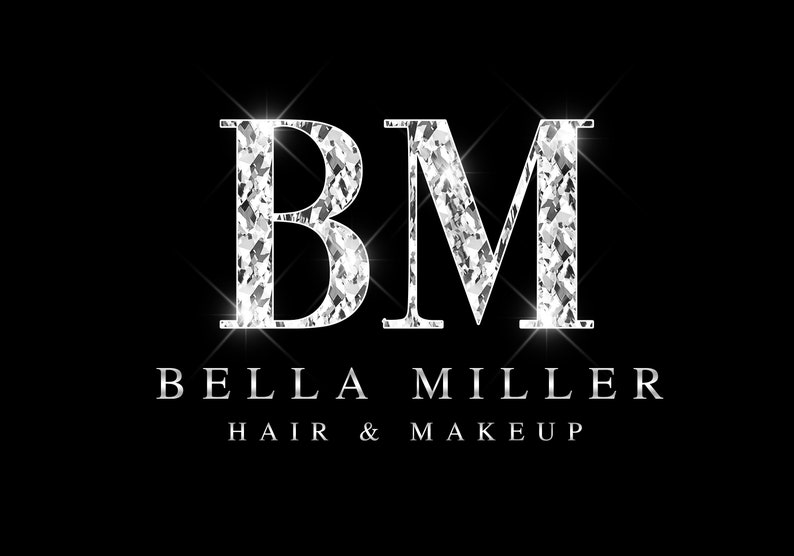 DIY Silver Glitter Sparkle Logo Makeup Artist Logo Beauty Etsy