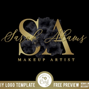 Beauty Logo, Gold Logo, Smoke Logo, DIY Logo, Makeup Logo, Hair Logo, Nails Logo, Lash Logo, Luxury Logo, Brows Logo, Boutique Logo