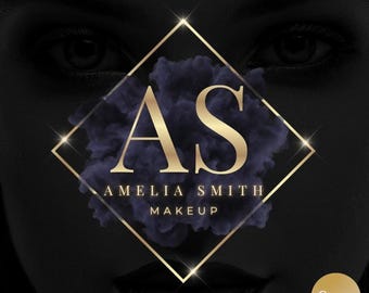 Gold Beauty Logo, Canva Logo Template, Smoke Logo, Luxury Logo, Makeup Artist Logo, Hair Stylist Logo, Nails Lash Salon Logo, Boutique Logo