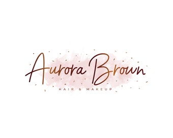 Pink Beauty Logo, Custom Logo Design, Makeup Artist Logo, Boutique Logo, Business Logo, Glitter Sparkle Logo, Hair Stylis, Nails Lash Logo