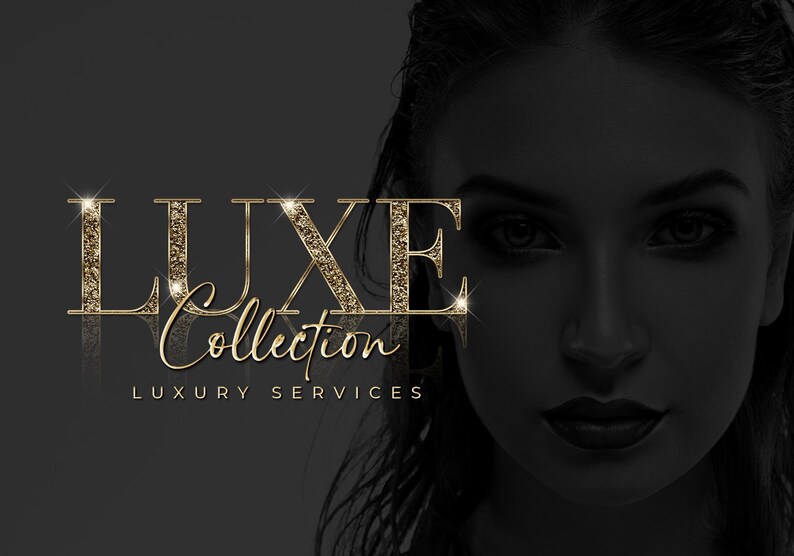 Beauty Logo, Gold Logo, Glitter Logo, Chrome Logo, Sparkle Logo, Beige Logo, Luxury Logo, Makeup Logo, Hair Logo,  Boutique Logo, Lash Logo, Nails Logo, Brows Logo, Gold Black Logo, Cosmetics Logo, Salon Logo, Aesthetics Logo, Skincare Logo