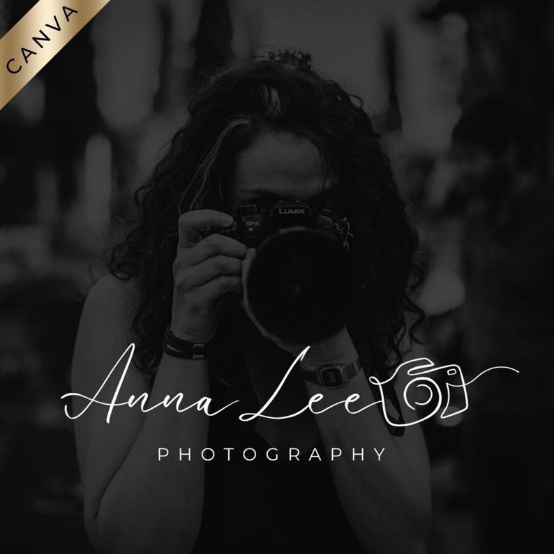 Photography Logo, Watermark Logo, Photographer Logo, Nature Photography Logo, Signature Logo, Handwritten Logo, Canva Logo Template, Diy Logo, Salon Logo, Modern Photography Logo, Photo Watermark, Minimalist Logo, Editable Logo, Camera Logo, Circle