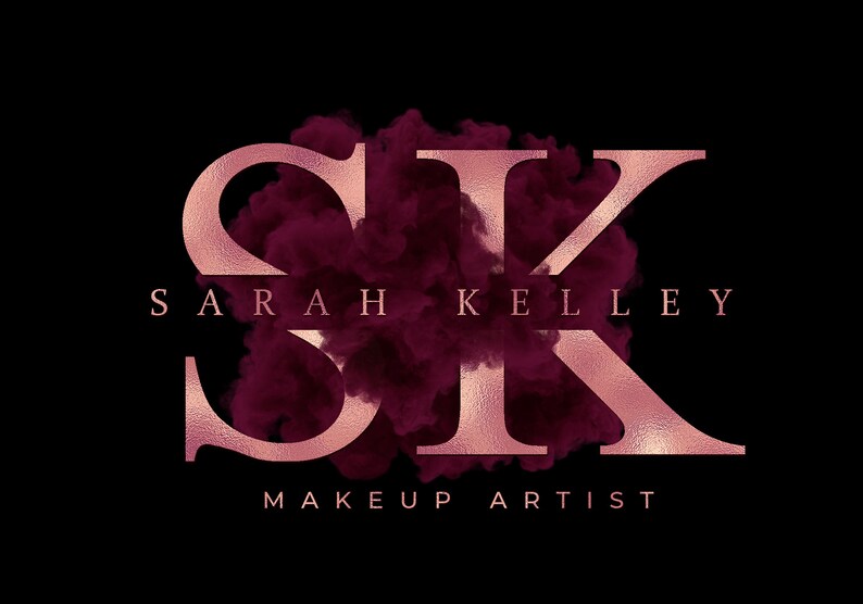 Pink Beauty Logo, Smoke Logo, Makeup Artist Logo, Hair Stylist Logo, Nails Lash Salon Logo, Boutique Logo, Custom Logo Design, Business Logo