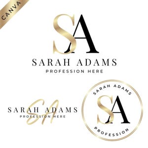 Canva Logo, Editable Logo, Gold Logo, Beauty Logo, Makeup Logo, Hair Logo, Nails Logo, Lash Logo, Business Logo, Real Estate Logo, Diy Logo