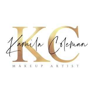 Gold Logo, Beauty Logo, Makeup Artist Logo, Boutique Logo Design, Custom Logo, Premade Logo, Glitter Logo, Hair Stylist Logo, Watermark Logo
