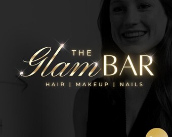 Gold Beauty Logo, Canva Logo Template, Custom Logo, Business Logo, Makeup Artist Logo, Hair Stylist Logo, Nails Lash Logo, Boutique Logo