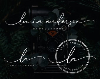 Handwritten Photography Logo, Minimalist Watermark (PDF, Jpeg, Png)