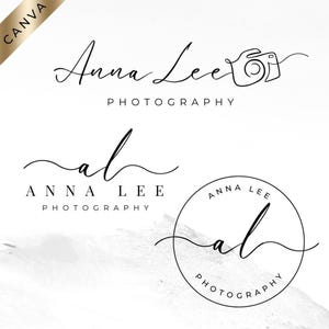Photography Logo, Watermark Logo, Photographer Logo, Nature Photography Logo, Signature Logo, Handwritten Logo, Canva Logo Template, Diy Logo, Salon Logo, Modern Photography Logo, Photo Watermark, Minimalist Logo, Editable Logo, Camera Logo, Circle