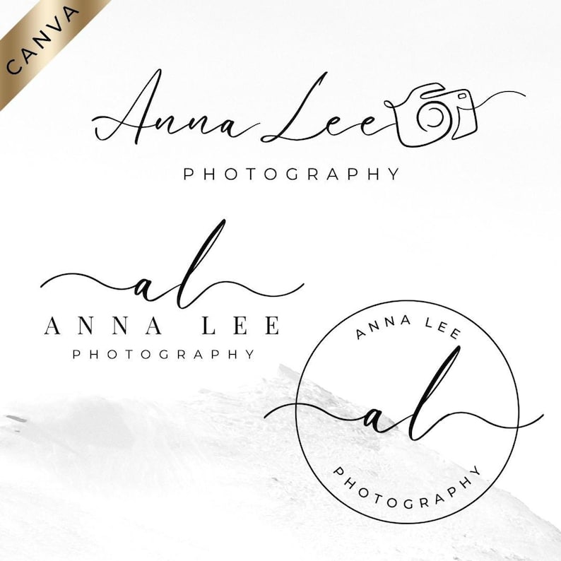 Photography Logo, Watermark Logo, Photographer Logo, Nature Photography Logo, Signature Logo, Handwritten Logo, Canva Logo Template, Diy Logo, Salon Logo, Modern Photography Logo, Photo Watermark, Minimalist Logo, Editable Logo, Camera Logo, Circle