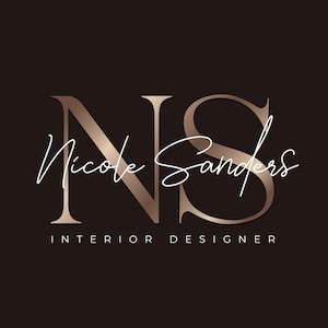 Logo beauté or rose, logo signature, logo photographie et filigrane, manuscrit, logo d'artiste maquilleur, logo d'architecte d'intérieur, agent immobilier