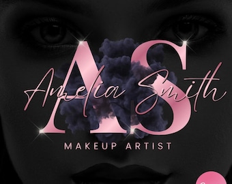 Rosa skönhetslogotyp, Canva-logomall, röklogotyp, lyxlogotyp, makeupartistlogotyp, hårstylistlogotyp, nagelsalonglogotyp, butikslogotyp