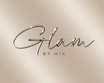 Gold Logo, Beauty Logo, Chrome Logo, Glitter Logo, Sparkle Logo, Makeup Logo, Hair Logo, Luxury Logo, Nails Logo, Boutique Logo, Lash Logo
