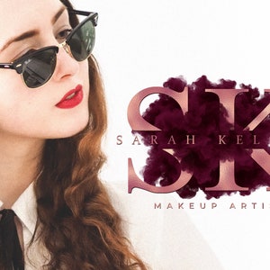 Pink Beauty Logo, Smoke Logo, Makeup Artist Logo, Hair Stylist Logo, Nails Lash Salon Logo, Boutique Logo, Custom Logo Design, Business Logo