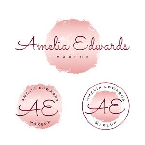 Beauty Logo, Makeup Artist Logo, Boutique Logo, Custom Logo, Rose Gold Logo, Premade Logo, Hair Stylist Logo, Pink Logo, Cosmetics Logo