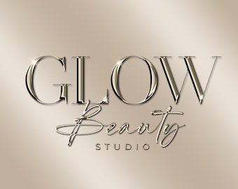 Gold Logo, Beauty Logo, Chrome Logo, Glitter Logo, Sparkle Logo, Makeup Logo, Hair Logo, Luxury Logo, Nails Logo, Boutique Logo, Lash Logo