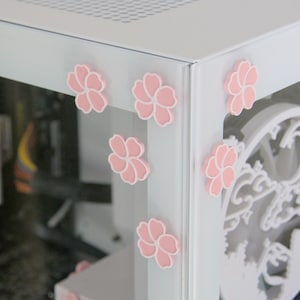 Placas adhesivas / Flor de cerezo Sakura / Placas adhesivas decorativas para personalizar y decorar tu PC y configuración de juegos