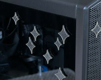 Stick-on Plates | Cosmic Stars | Decorative Stick-on Plates to Accessorize and Decorate your Gaming PC and Setup