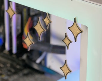 Stick-on Plates | Spectral Stars | Decorative Plates to Accessorize and Decorate your Gaming PC and Setup | LOW STOCK - will be Discontinued