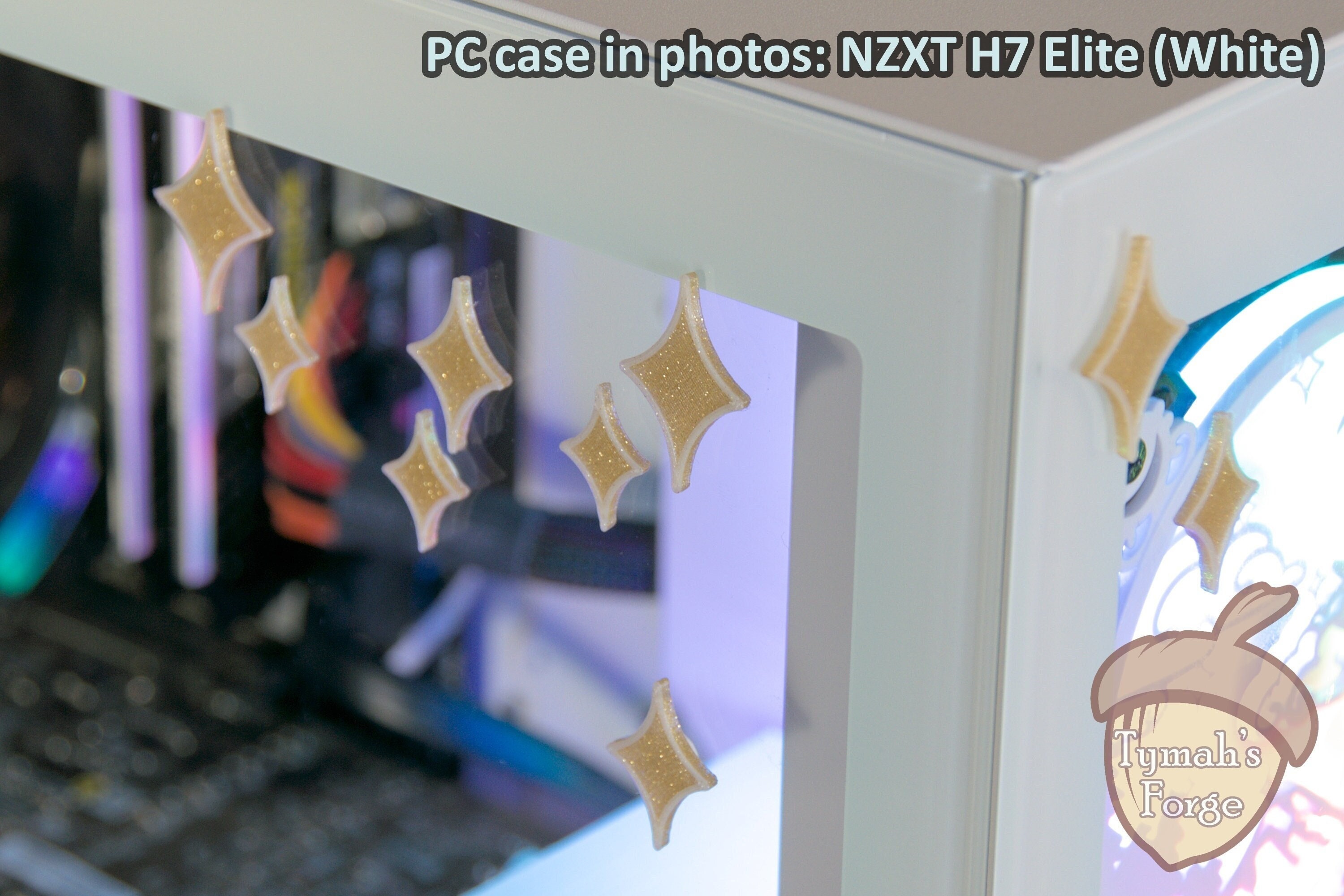 Stick-on Plates | Radiant Stars | Decorative Stick-on Plates to Accessorize and Decorate your Gaming PC and Setup