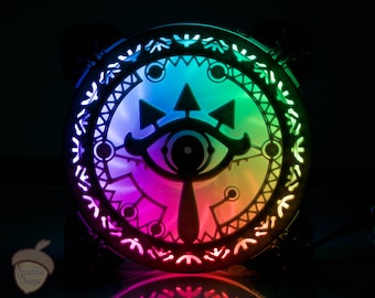 Fan Shroud | Sheikah Pattern | Shroud/Cover/Grill for 120mm computer/PC case fans