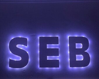 Alle Beleuchtete buchstaben auf einen Blick
