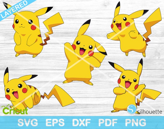 Pokemon SVG Bundle 5 Cut Files Pokemon logo SVG Pikachu ...