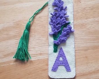 Felt flower bookmark, felt lavender book sign,  felt bookmark, Mother's Day gift, book lover gift, teacher gift, gift for students