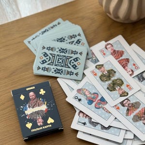 Ukrainian Folk Art Playing Cards Traditional Card Game Deck Made in Ukraine Ukrainian Souvenir Gifts from Ukraine