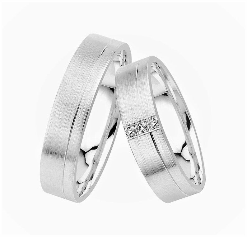 Silver Wedding Band Ring Adjustable Color Men Wedding Band