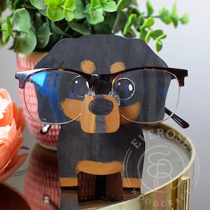 Dachshund Glasses Stand Black