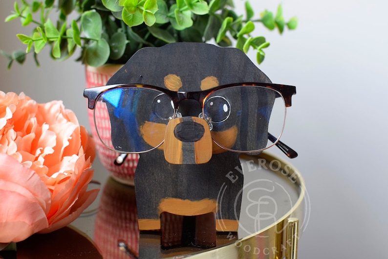 Dachshund Glasses Stand Black