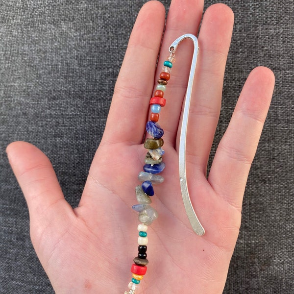 Sodalite and Labradorite / Dalmatian Jasper and Obsidian Bookmark / Accessories