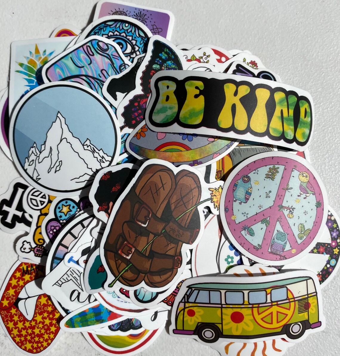 Hippie/trendy Inspired Stickers 3 Pack Randomized Etsy