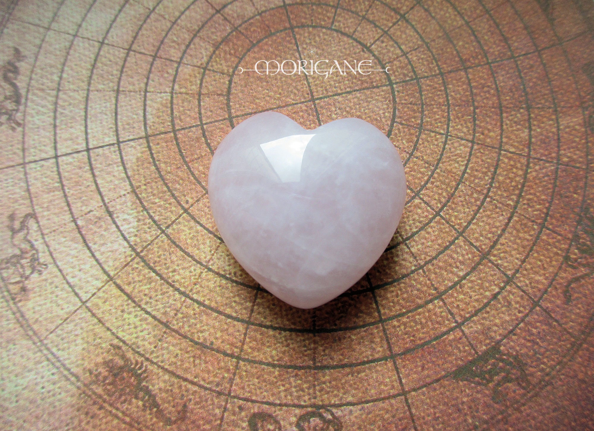 Coeur en Quartz Rose Pâle Pierre Naturelle Véritable Reiki Relaxation Zen Chakras Cadeau