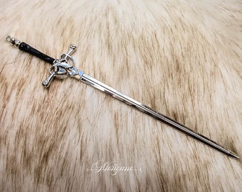 sword hair stick, sword hair pin, bun wand, metal wand, sword hair pick, dagger stick