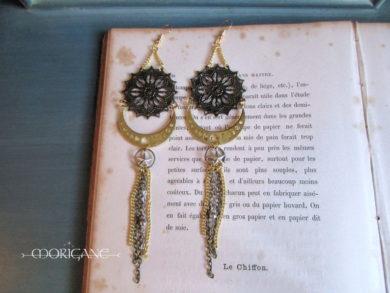 Boucles D'oreilles Croissant De Lune Noires - Style Gothique Et élégant - Alliage De Zinc - Parfaites Pour Halloween, Cadeaux, Tenues Tendance