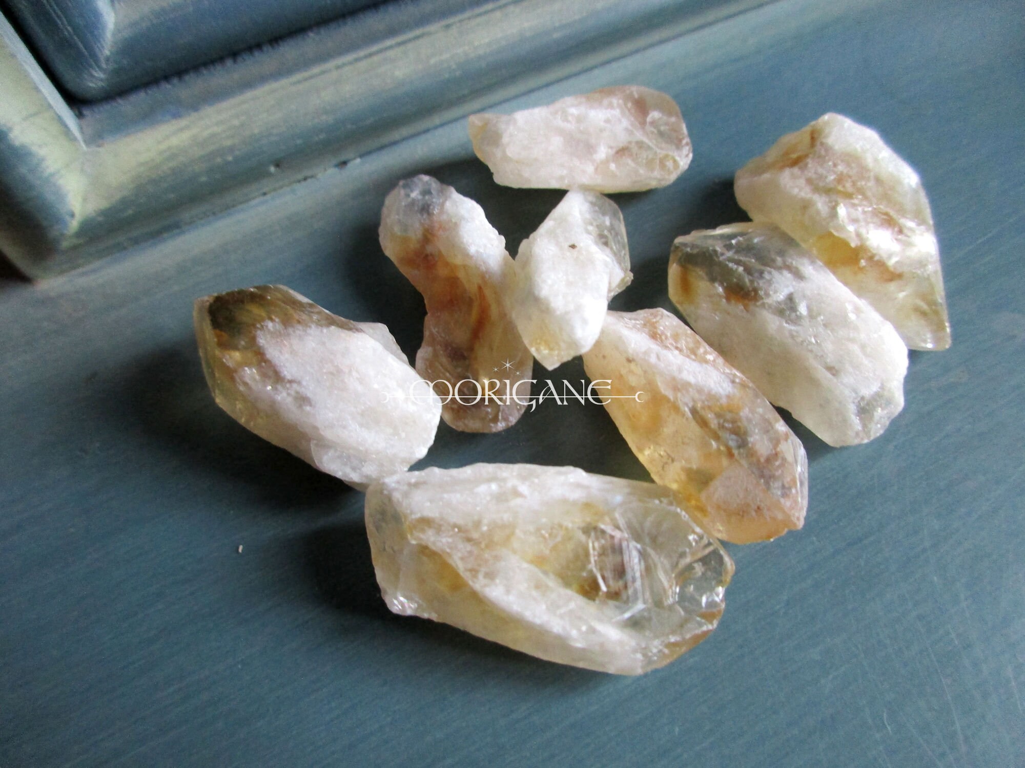 Lot de 50G Citrine Du Brésil Pierre Naturelle Précieuse Brute Entre 1 cm et 2 Environ Idée Cadeau Dé