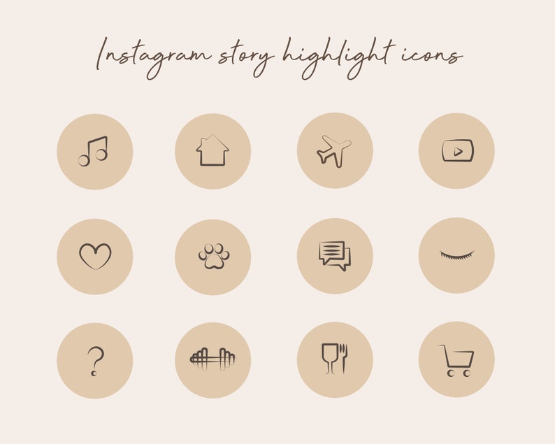 12 Instagram Story Highlights Icons | Etsy