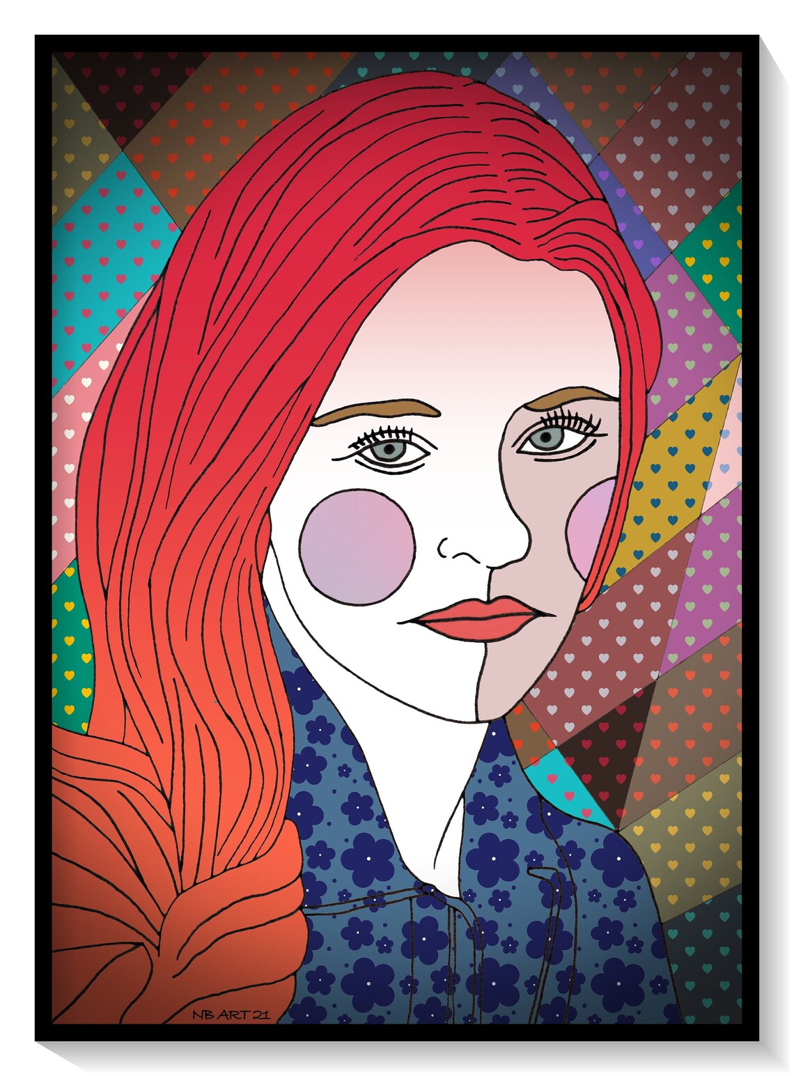 Marianne print of digital mixed media art / 11.5 x Etsy