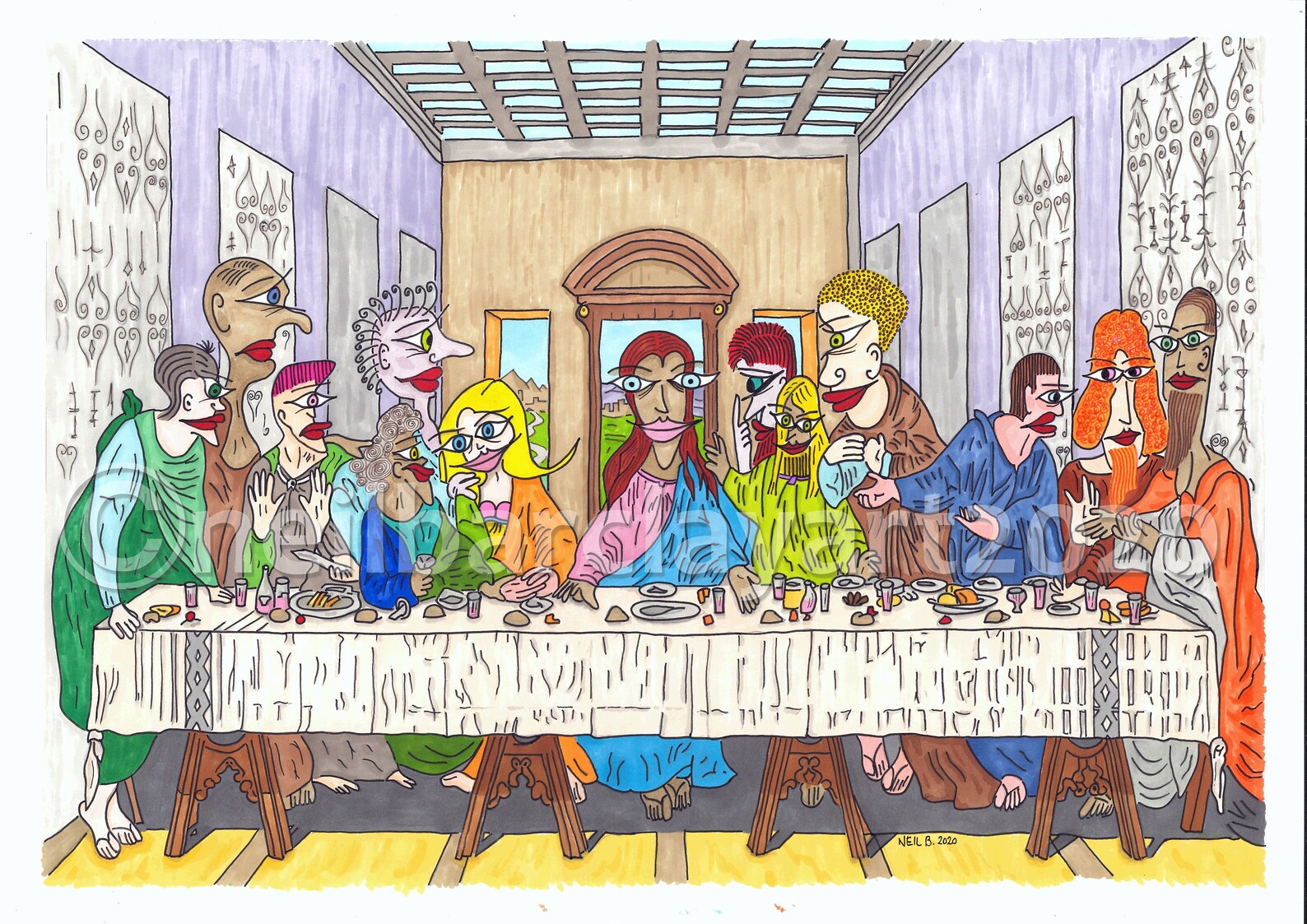 The Last Supper art print / 4 sizes available / printed on Etsy