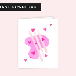 Valentine&#39;s Day Printable Card - INSTANT DOWNLOAD