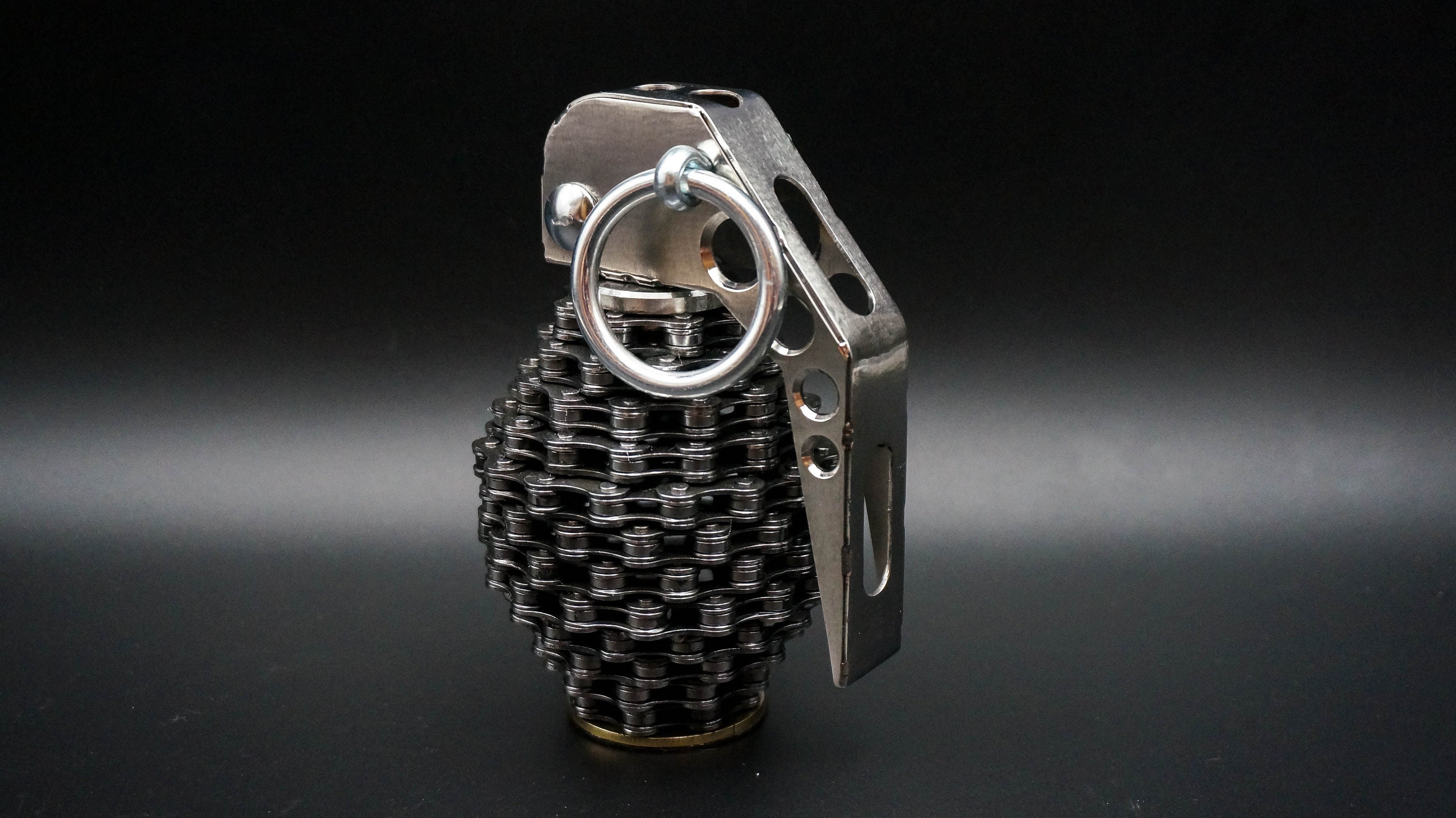 bike helmet grenade fake Fake Grenade, Made of Bike Chain ( Clear Colour )