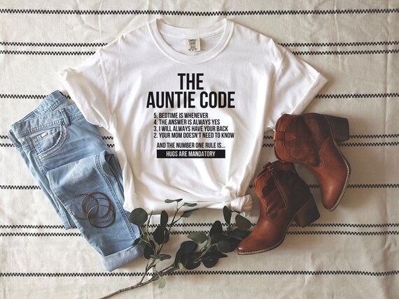 aunt code t shirt