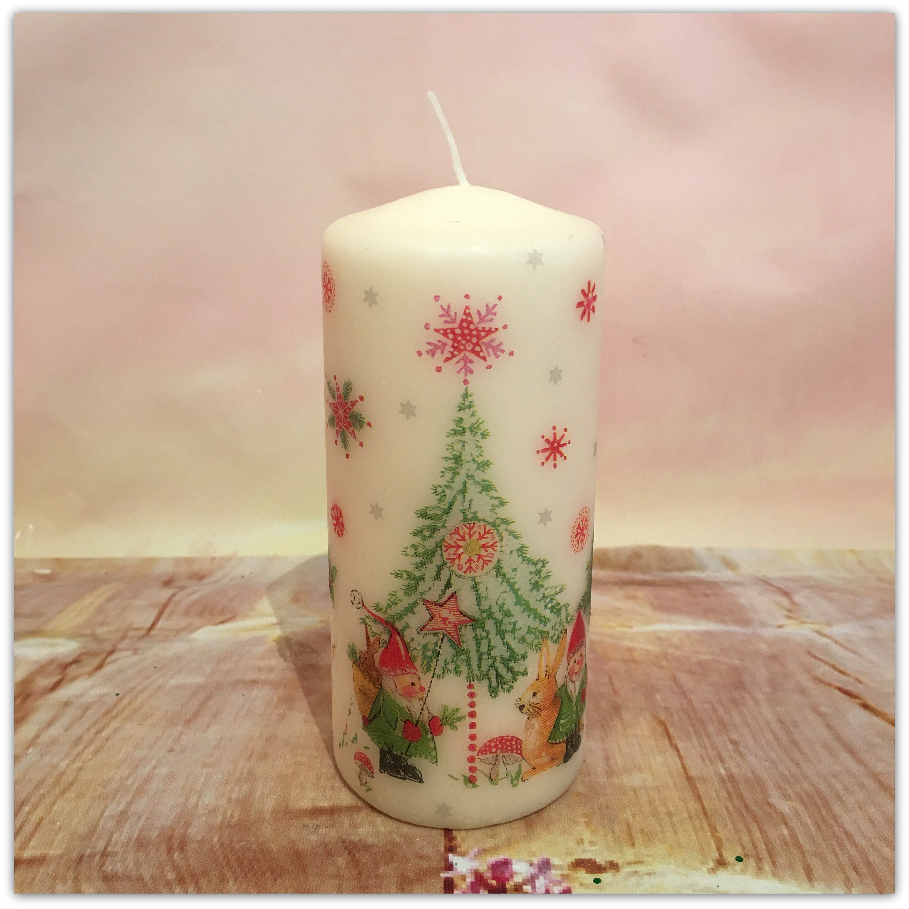 Christmas candle Etsy